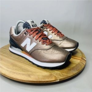 New Balance Women's 574 Gradient Copper Black Sneakers Shoes Size 8